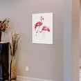 thumbnail image 2 of Lienzo sin marco con arte moderno de flamencos, impresión de pintura al óleo, decoración para colgar en la pared SML Flamingo M, 2 of 7