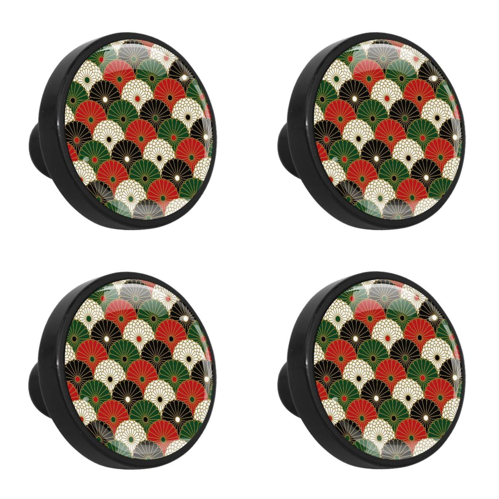 4 Pcs Japanese Chrysanthemum Knobs for Kitchen Cupboard Dresser