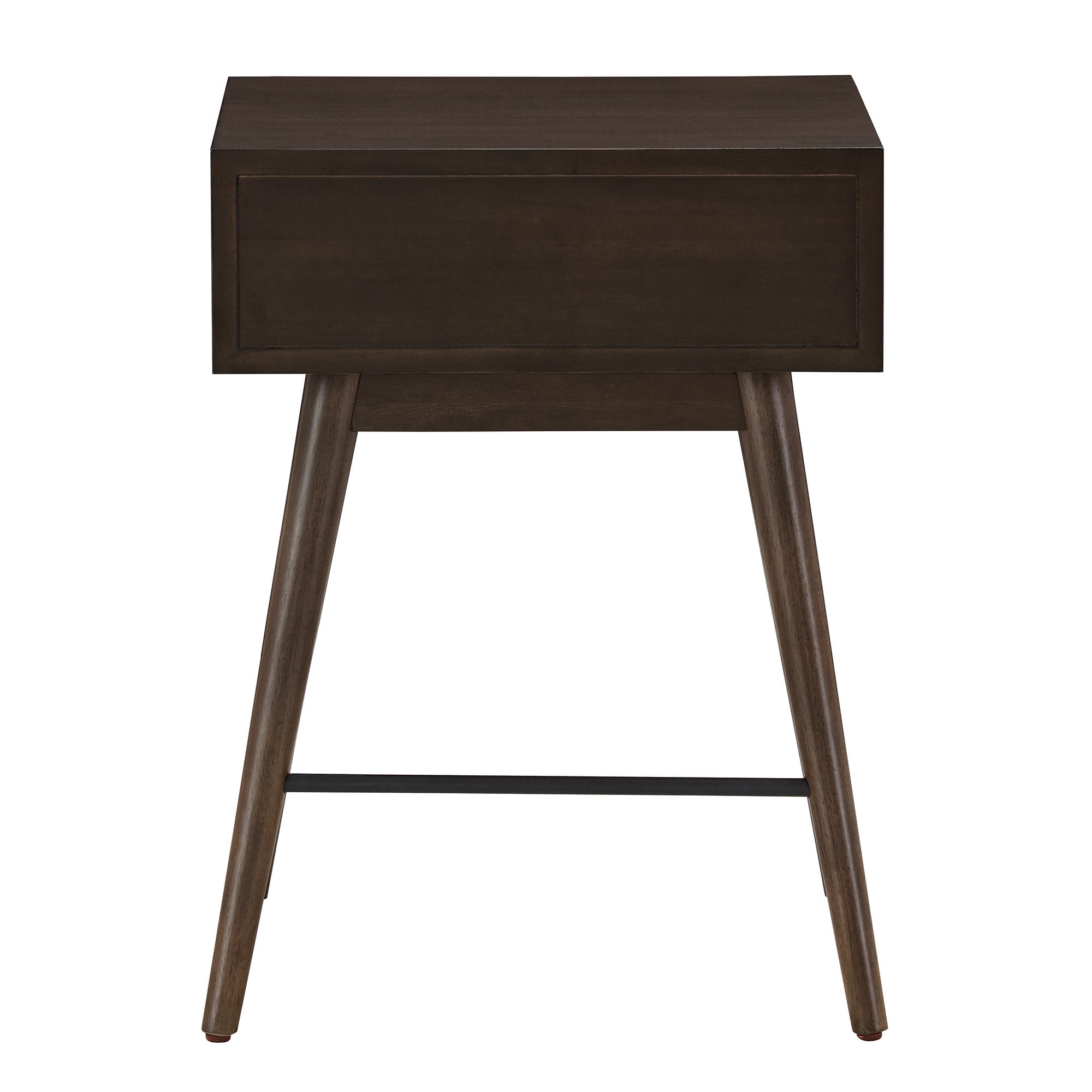 Weston Home Alcott Wood 1-Drawer End Table, Dark Walnut Finish