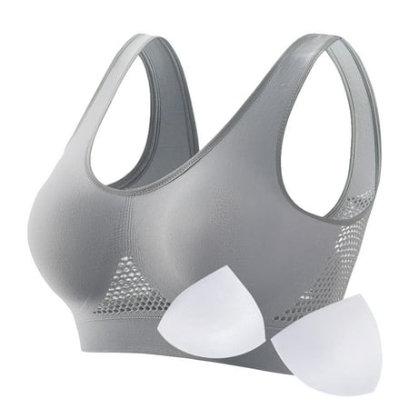 Kcodviy Women S Plus Size Proof Large Bra Running Fitness Yoga Vest Womens Strapless Bras Thin Padded No Wire Thin Sports Bra Push Up Breathable Sports Bra Woman Sports Bra