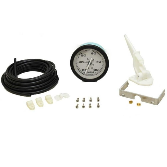 Teleflex Boat Speedometer Kit 63516P | Driftwood 3 1/4 Inch Black Gray