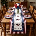 thumbnail image 1 of Aufmer 250th Anniversary Independence Day Table Runner Patriotic Themed Decorative Tablecloth Polyester Reusable Cloth Mat For Living Room Coffee Table Kitchen Holiday Layout(L), 1 of 6