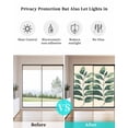 thumbnail image 4 of Window Privacy Film Green Botanical Stained Glass Window Film Decorative Sun Block Window Cover Tropical Leaves Farmhouse Window Clings Static Adhesive Sticker for Bathroom 23.6"x59", 4 of 7