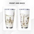 thumbnail image 3 of Fotbe Western Desert Cowboys Pattern 20 oz Tumbler Stainless Steel Vacuum Insulated Coffee Ice Cup Double Wall Travel Flask Leak-proof Coffee Cup-Straw Two-piece Set, 3 of 8