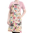 thumbnail image 5 of Pug Dogs with Pioneer Flower Apron-Garden Aprons for Women with Pockets-Cotton Linen Waterproof Kitchen Cooking Gardening Aprons Adjustable for Kitchen,Cooking,BBQ and Salon 33x27 Inch, 5 of 7