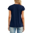 thumbnail image 6 of Cueply Womens Casual Tops Summer Short Sleeve V Neck T Shirts Loose Tunic Tops, 6 of 6