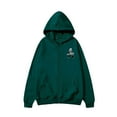 thumbnail image 2 of Mens Shirts Zipper Hooded Pockets Print Casual Long Sleeved Outwear Sweatshirts,Blouse for Men Green S, 2 of 3