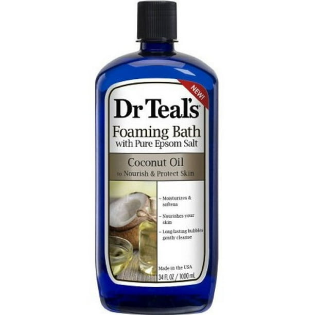 Dr. Teal's Foaming Bath With Pure Epsom Salt Coconut Oil 34 Fl. Oz