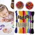 thumbnail image 2 of Color Rope Bead Kit Girl Friendship Bracelet Making Kit Color Bead Tool Kit Girl Handicrafts Color String Friendship Bracelet, 2 of 9