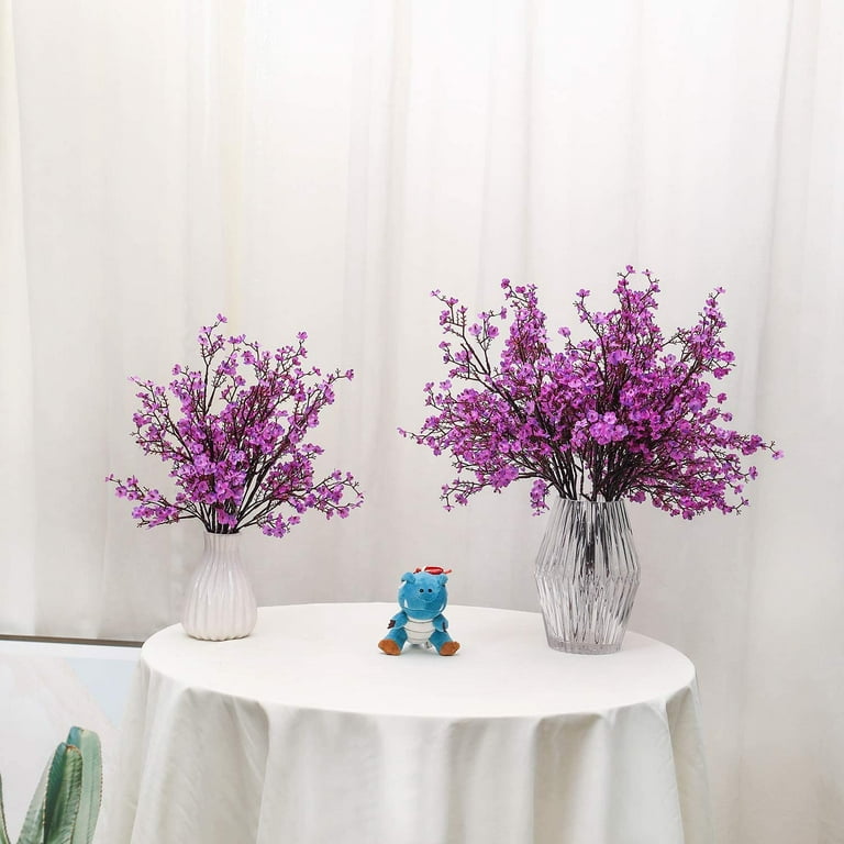  Gumolutin 9Pcs Long Stem Artificial Baby Breath Flowers Real  Touch Silk Gypsophila Bouquets for Office Indoor/Outdoor Wedding DIY Party  Centerpieces Arrangements Decoration(Light Blue) : Home & Kitchen