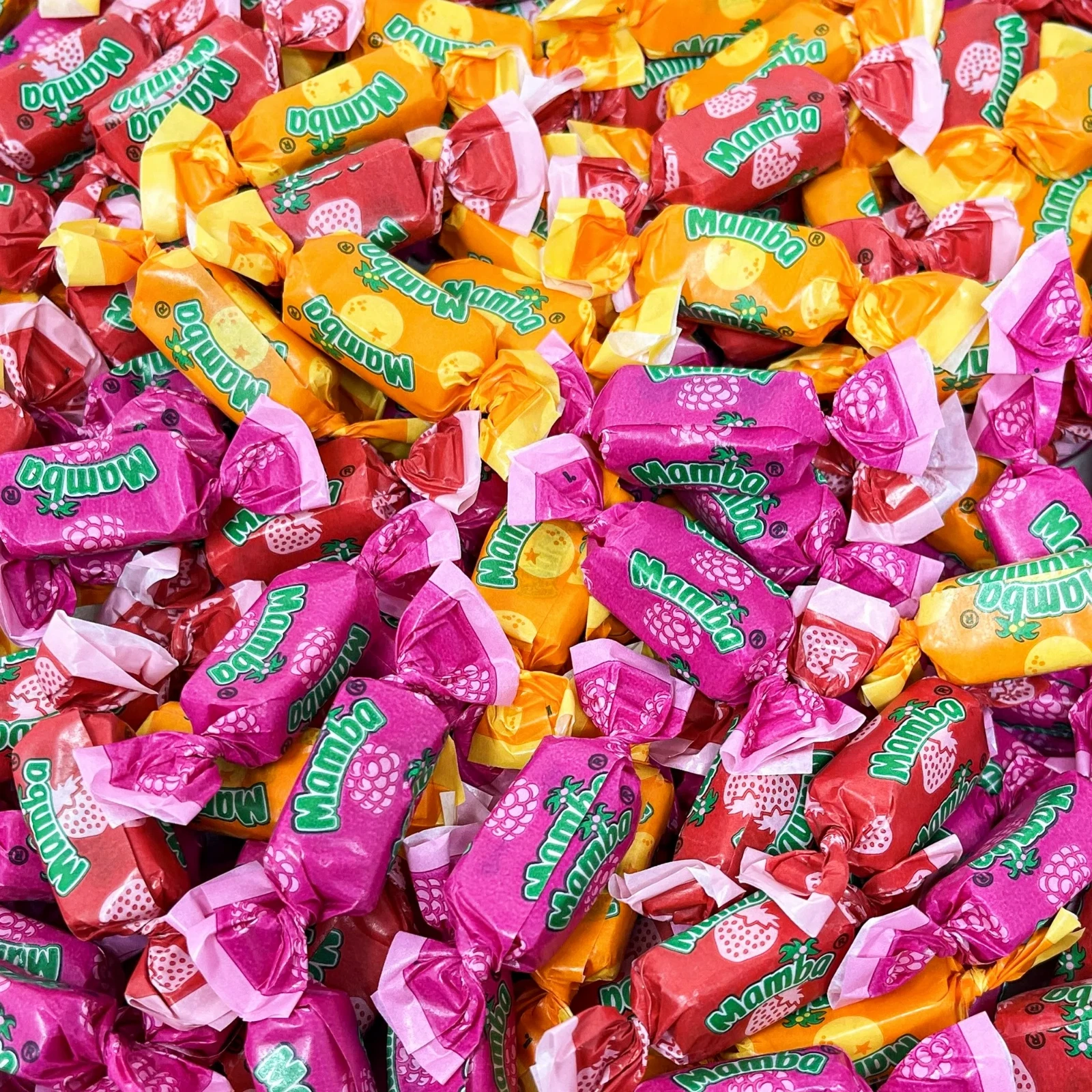 Mamba Fruit Chews Assorted, 5 Fruit Flavors Mix, Individually Wrapped, Bulk Nostalgia Retro Candy (4 Pounds)