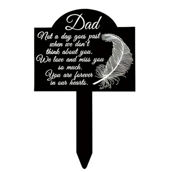 Cemetery Memorial Grave Marker Cemetery Mom Dad Acrylic Ornaments for Outdoor and Indoor Remembrance Memorial Gift