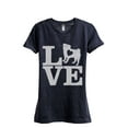 thumbnail image 1 of Thread Tank Love Pug Women's Fashion Relaxed Crewneck T-Shirt Tee Heather Navy X-Large, 1 of 5