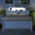 thumbnail image 4 of Harper & Bright Designs Full Size Platform Bed Frame with Trundle and 3 Drawers, Wooden LED Platform Bed W/Hidden Storage Headboard & USB Port, White, 4 of 17