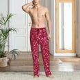 thumbnail image 5 of Uemuo Pink Glitter Pattern Men's Wide Leg Palazzo Lounge Pants with Pockets Light Weight Loose Comfy Casual Pajama Pants-Medium, 5 of 9