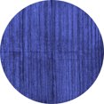 thumbnail image 1 of Ahgly Company Machine Washable Indoor Round Abstract Blue Contemporary Area Rugs, 3' Round, 1 of 4