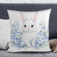 thumbnail image 3 of Uutvery Easter Pillow Cover 18x18 Inches, Polyester Decorative Cushion Case with Drawing Space, Soft Holiday Throw for Sofa Bed, Gift for Women Men Family, 3 of 6