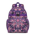 thumbnail image 1 of Vintage Retro Paisley Floral School Backpack Adjustable Padded Straps Chest Buckle Spacious Durable Bookbag For Elementary Student, 1 of 5