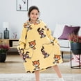 thumbnail image 2 of Blanket Hoodie Ultra Soft Oversized Blanket Sweatshirts with Hood Pocket and Sleeves Warm Cozy Wearable Hooded Blankets Sweater One Size for Teens Boys Girls Panda, 2 of 8