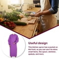 thumbnail image 3 of Injueey Delantal para hornear de manga larga para el hogar para adultos, bolsillos de tela impermeables Unisex, babero de cocina, suministros de cocina Cocina y Comedor Vino rojo Injueey HA084605-03, 3 of 6