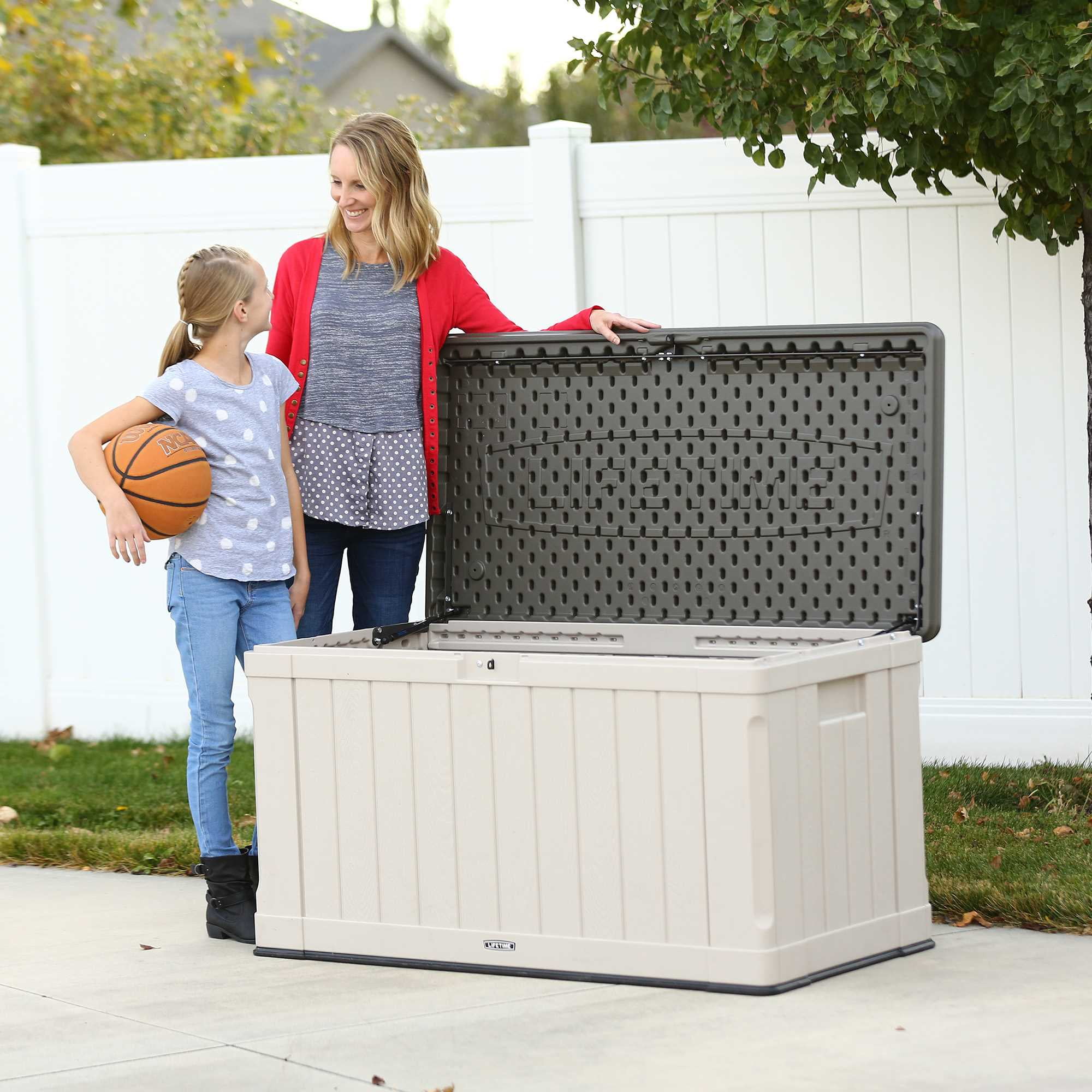 Buy Lifetime 60186 Heavy-Duty Outdoor Storage Deck Box, 116 Gallon
