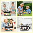 thumbnail image 5 of Topboutique 2 Pcs Clear Toy Storage Bag PVC Waterproof Toy Organizer Bags Building Blocks Organizer Case with Name Tag & Manual Pocket for Bricks/Puzzles/Board Games and Travel Dust-Proof Storage, 5 of 9