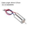 thumbnail image 2 of Unique Bargains 4 PCS DC 3V 40000RPM Coreless Micro Motor 612 6x12mm for Airplane Model RC Toys, 2 of 3