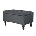 thumbnail image 3 of ABBLE 29 in. Gray Fabric Upholstered Storage Ottoman with Solid Wood Legs, 3 of 6