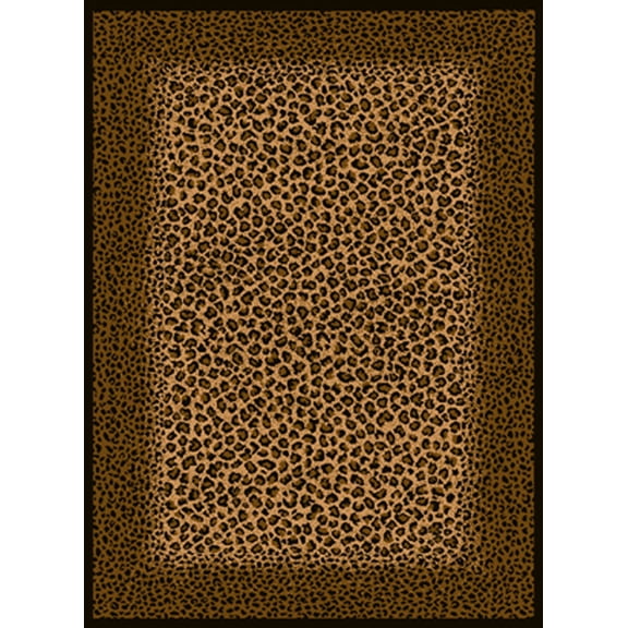 United Weavers Legends Area Rug 910-04050 Leopard Skin Black Animals Africa 5' 3" x 7' 2" Rectangle