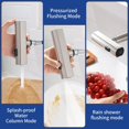 thumbnail image 3 of Waterfall Kitchen Faucets with Pull Down Sprayer, Three Function Sprayer Single Handle Sink Faucet 1 or 3 Hole Installation, 360°Rotatable Kitchen Sink Faucet, Brushed Nickel, 3 of 6
