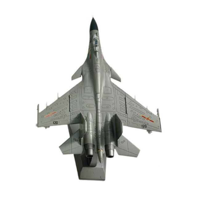 Lipstore 1/100 Diecast J15 Fighter Model Airplane Model for Bookshelf Home TV Cabinet Grey