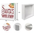thumbnail image 6 of Zomyto 5"x5" Merry Christmas Sign,Christmas Signs,Santa's Workshop Sign Christmas Winter Wooden Box Sign, 6 of 6
