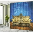 thumbnail image 5 of Ambesonne Victorian Shower Curtain, Antique Sofa in Room, 69"Wx84"L, Brown Yellow Royal Blue, 5 of 5