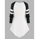 thumbnail image 3 of Talla grande Skull Paisley Print Raglan Manga Criss Cross T Shirt Rosegal Mangas largas de talla grande, 3 of 5