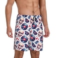 thumbnail image 2 of Sikiie record rock music Skull Mens Pajama Shorts, Lightweight Lounge Pant with Pockets Soft Sleep Pj Shorts for Men3X-Large, 2 of 6