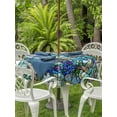 thumbnail image 4 of Outdoor Tablecloth with Umbrella Hole Zipper Stained Glass Sea Turtle Round Tablecloth 54" Waterproof Outside Table Cloth Summer Coastal Ocean Jellyfish Patio Table Cover Tablecloths for Picnic Party, 4 of 8