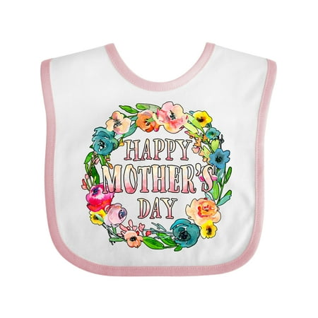 

Inktastic Happy Mother s Day- Flowers Gift Baby Boy or Baby Girl Bib