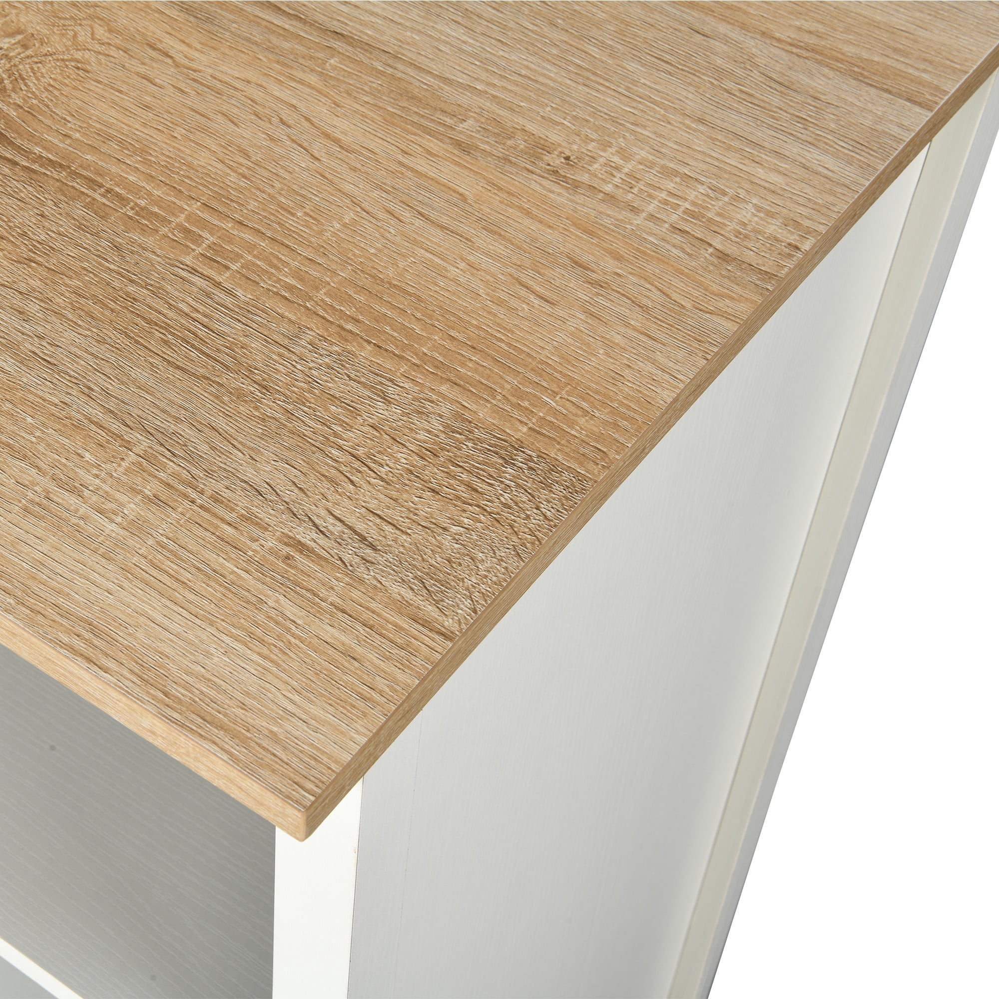 ModFusion 35" Rolling Kitchen Island Cart – 2 Doors, Drawer, Open Shelves, Spice & Wine Racks, Locking Wheels