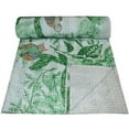thumbnail image 2 of Indian handmade owl print Bedspread Bedding 100% Cotton Blanket Throw Double Size Boho Vintage Gudari, 2 of 5
