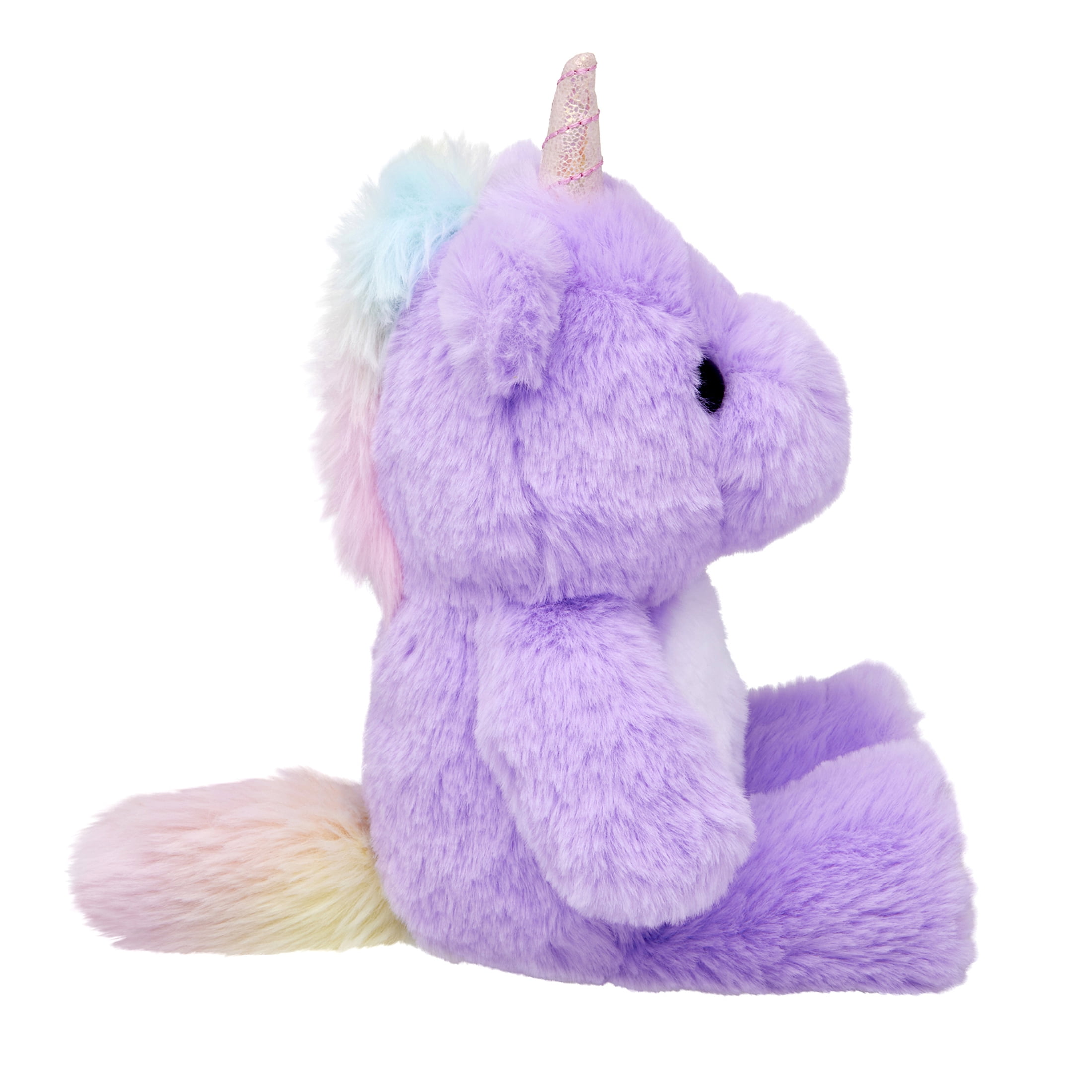 ButterLuvs Plush Unicorn Stuffed Animal, Super Soft Purple Cuddly Unicorn with Rainbow Mane