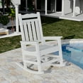 thumbnail image 3 of Stoog Patio Rocking Chair, All Weather HIPS Porch Rocker for Garden, 400 lbs Weight Capacity, White, 3 of 11
