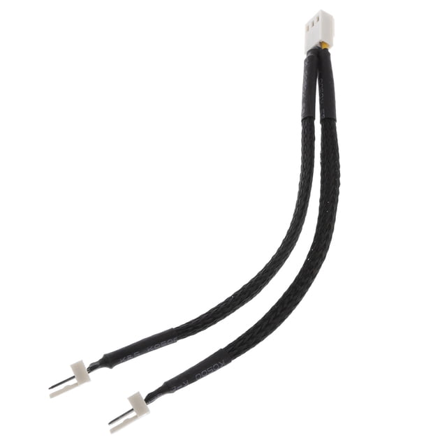 licencia Principal Conector de Ventilador de 3 Clavijas 1 a 2 Cable de Alimentación de Distribución 22AWG Yotijar Cable de extensión del ventilador de la caja