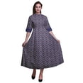 thumbnail image 1 of Bimba Check Ladies Button Down Print Dress A-Line Cocktail Party Shirt Dress-X-Large, 1 of 5