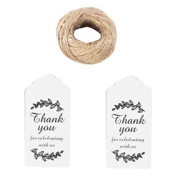 1Juego Etiquetas de Agradecimiento para Bodas de Cuerda Etiquetas Colgantes para Embalaje de y Decoración de Eventos para Etiquetar