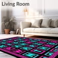 thumbnail image 2 of ODIKA 2'x3' Machine Washable Non-Slip Area Rug, Developmental Literacy Grid Design with Weekly Schedule High Traffic Rug, Pink, 691643, 2 of 7