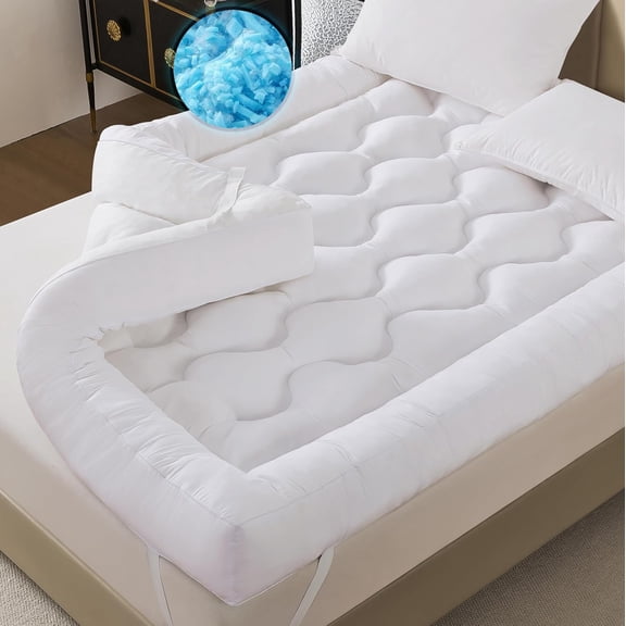 5 Inch Memory Foam Mattress Topper Queen Size, Breathable Gel Memory Foam Bed Topper, 2000 GSM Fill, Soft Fluffy Supportive Pillow Top Mattress Pad for Back Pain Relief, 80x60x5 Inch