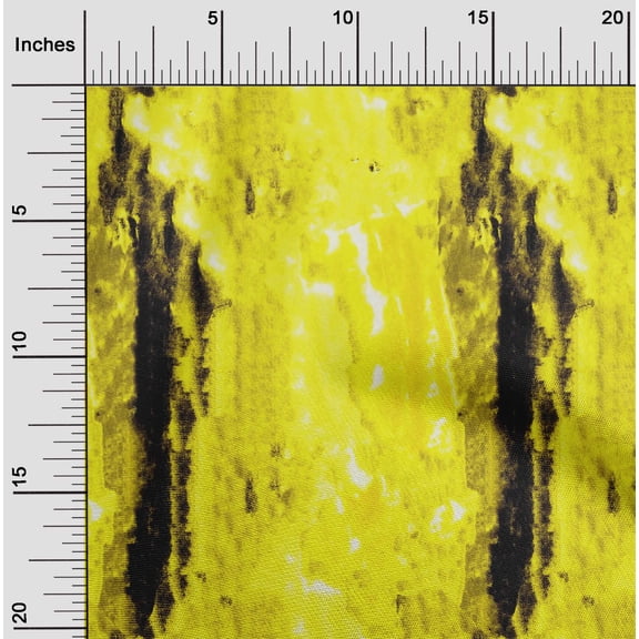 oneOone Polyester Lycra Yellow Fabric Tie Dye Quilting Supplies Print Sewing Fabric By The Yard 56 Inch Wide-3VU