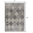 thumbnail image 3 of 2â€™ x 15â€™ Gray Distressed Trellis Pattern Runner Rug, 3 of 9