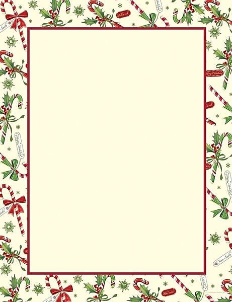 Great Papers Holiday Stationery Candy Cane & Holly 80/Count 2011350 ...