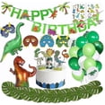 thumbnail image 2 of Conjunto De Decoración De Cumpleaños De Dinosaurio, Guirnalda Y Globos De Dinosaurio., 2 of 5